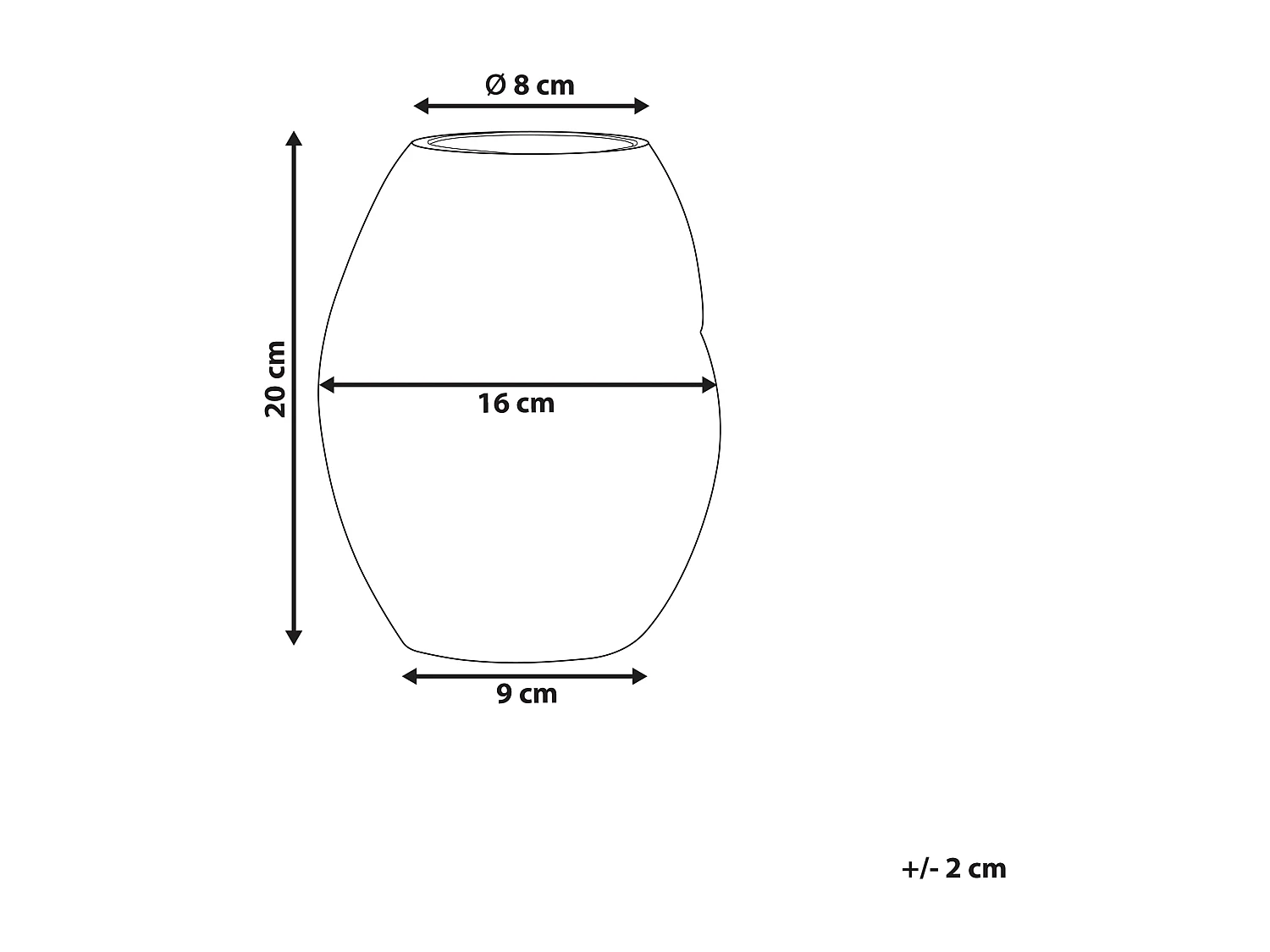 Vase à fleurs GERAKINI Verre 20 cm Orange