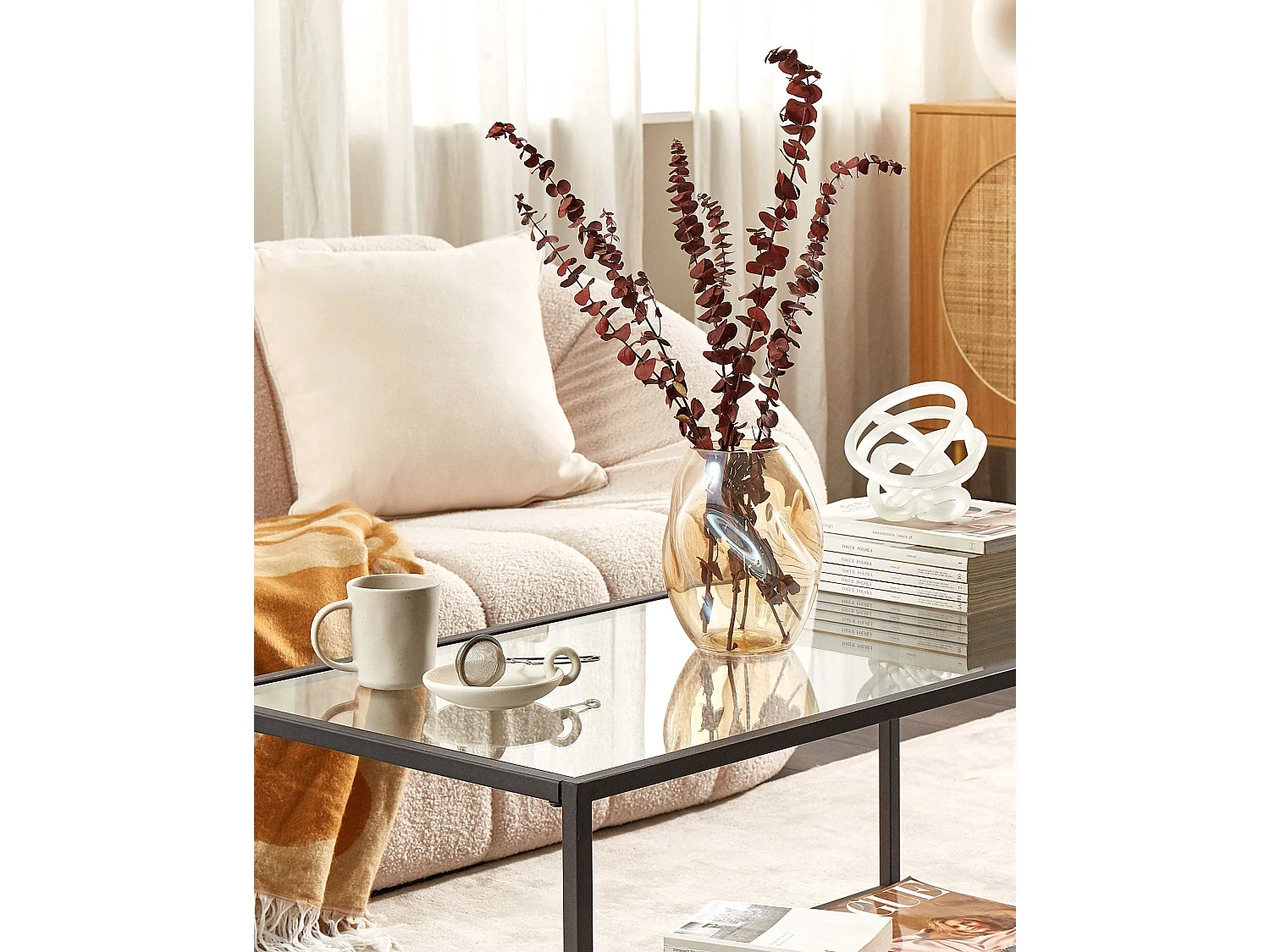 Jarro de flores GERAKINI Vidro 20 cm Laranja