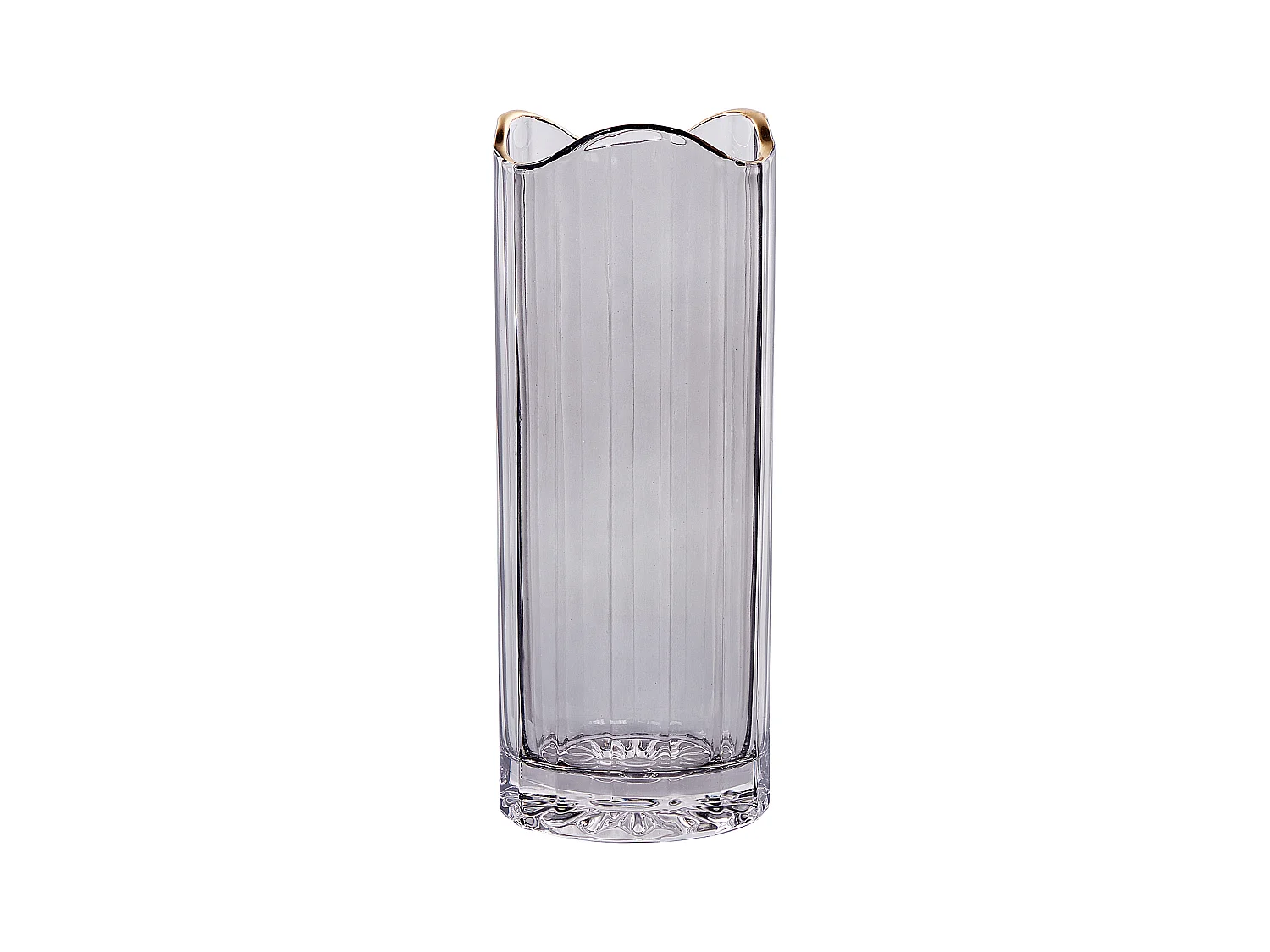 Vase à fleurs PERDIKI Verre 30 cm Gris