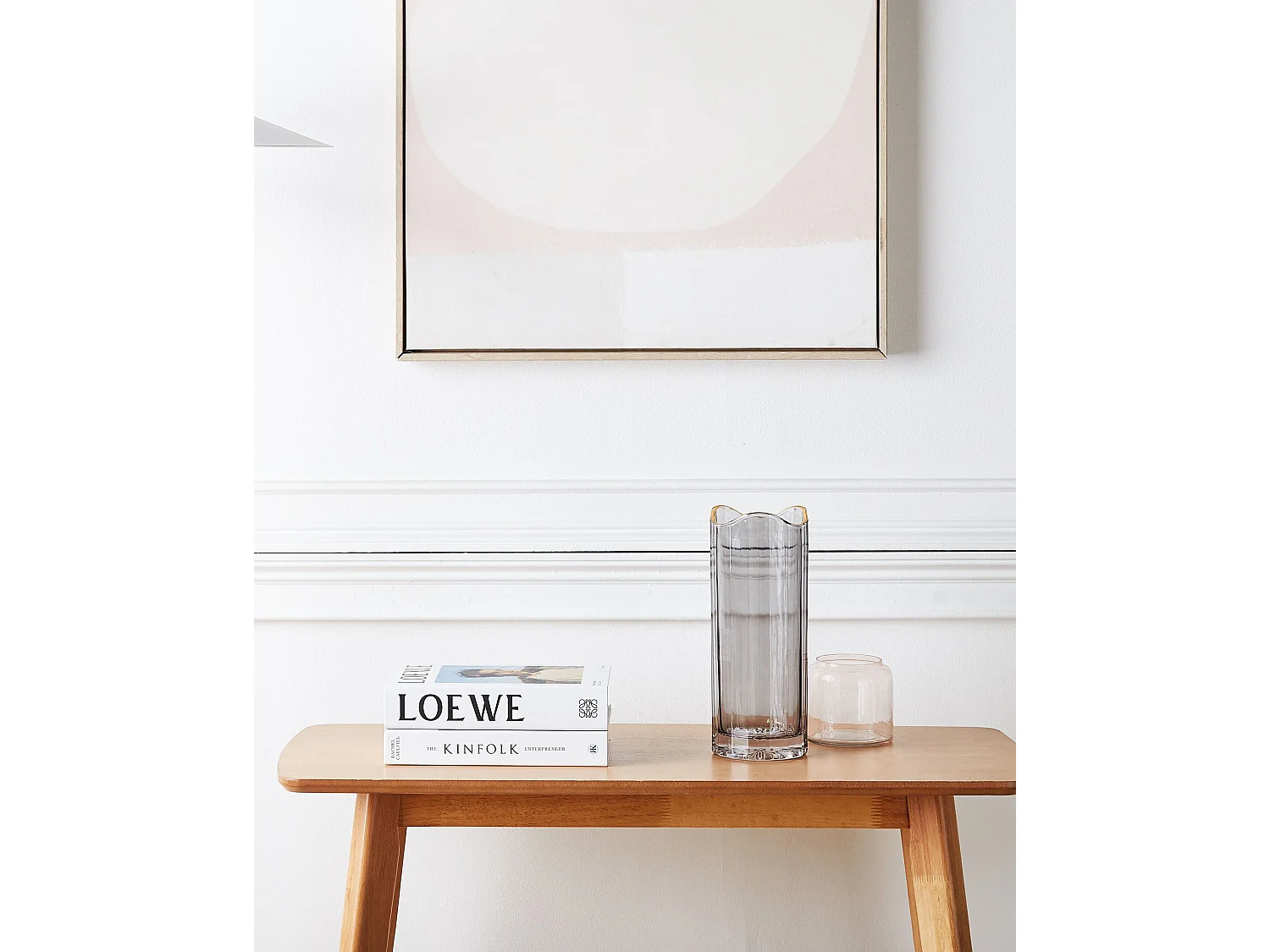 Vase à fleurs PERDIKI Verre 30 cm Gris