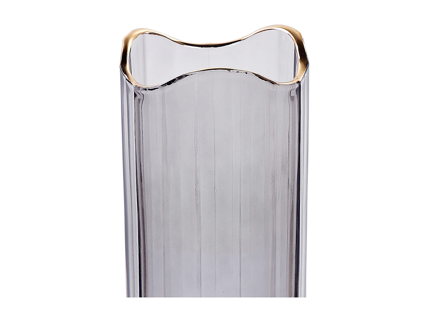 Vase à fleurs PERDIKI Verre 30 cm Gris