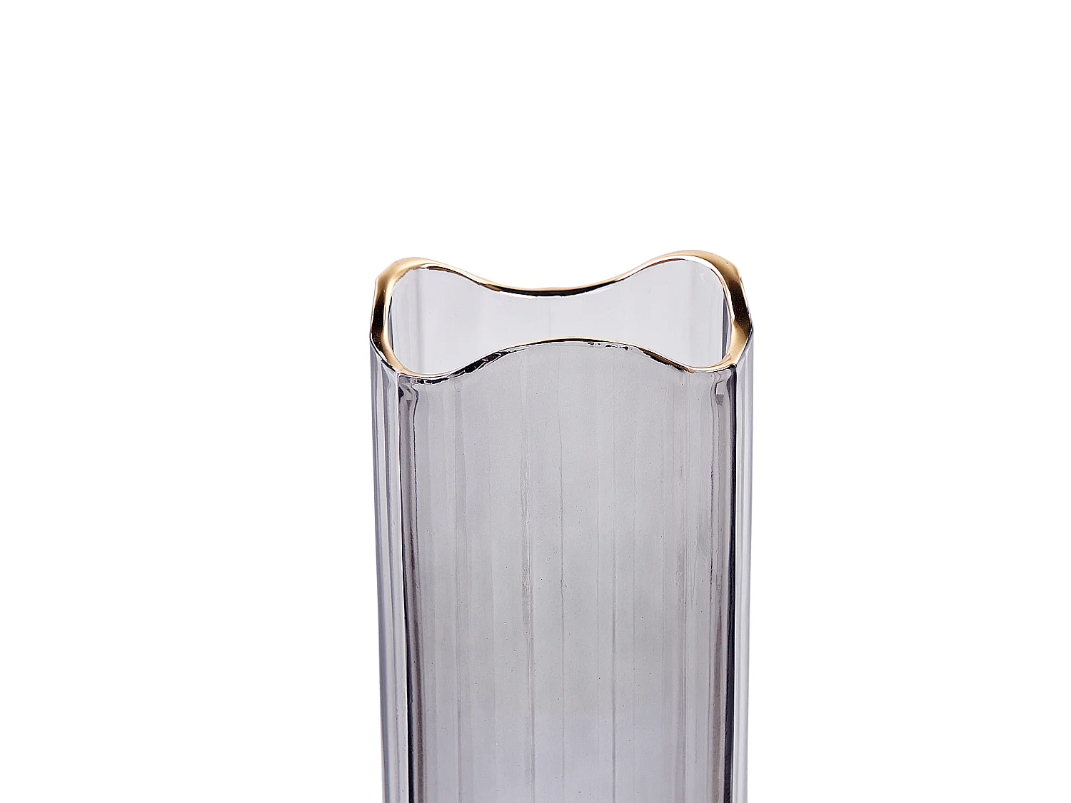 Jarro de flores PERDIKI Vidro 30 cm Cinzento