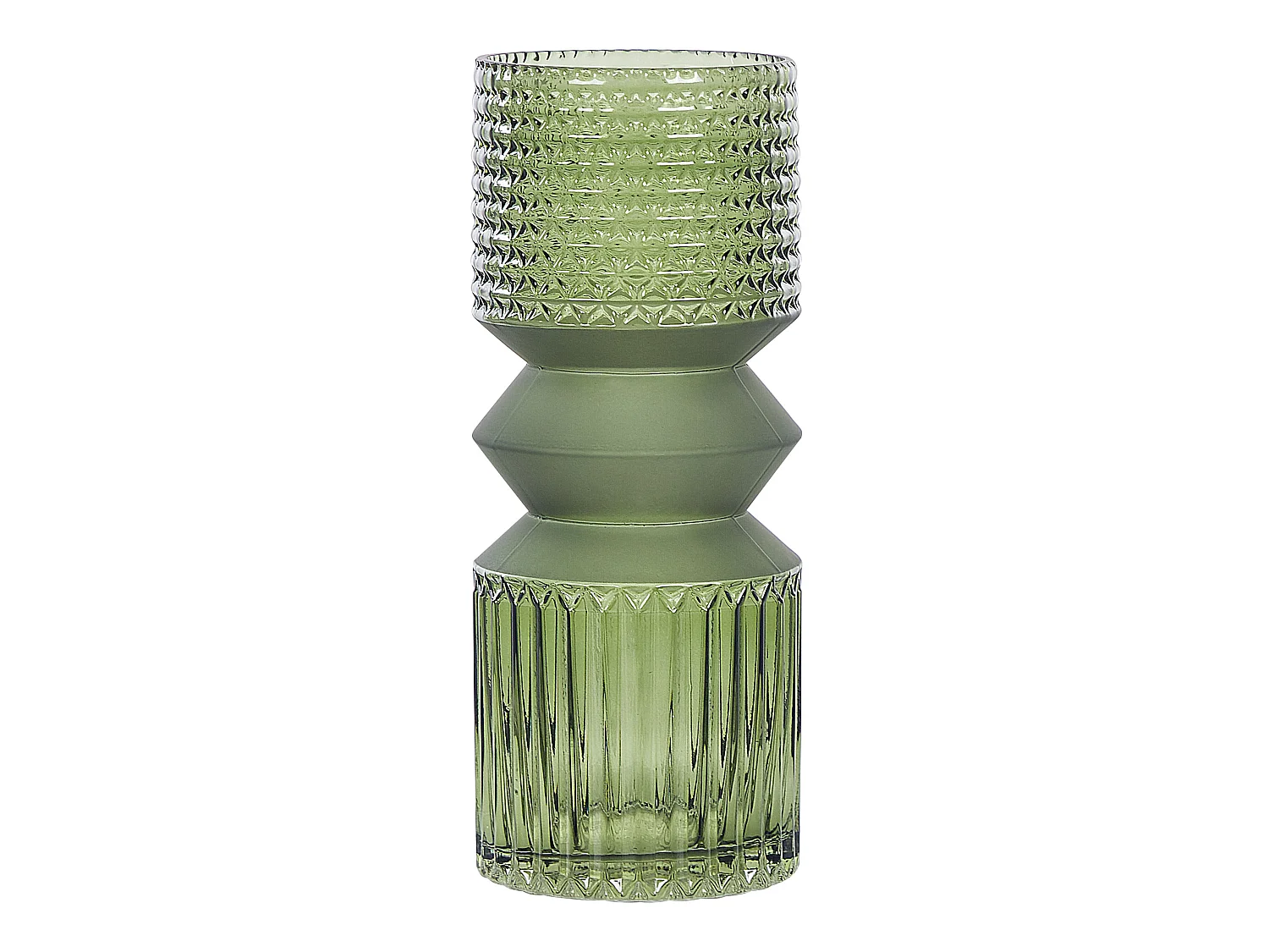 Vase à fleurs VRADETO Verre 26 cm Vert olive