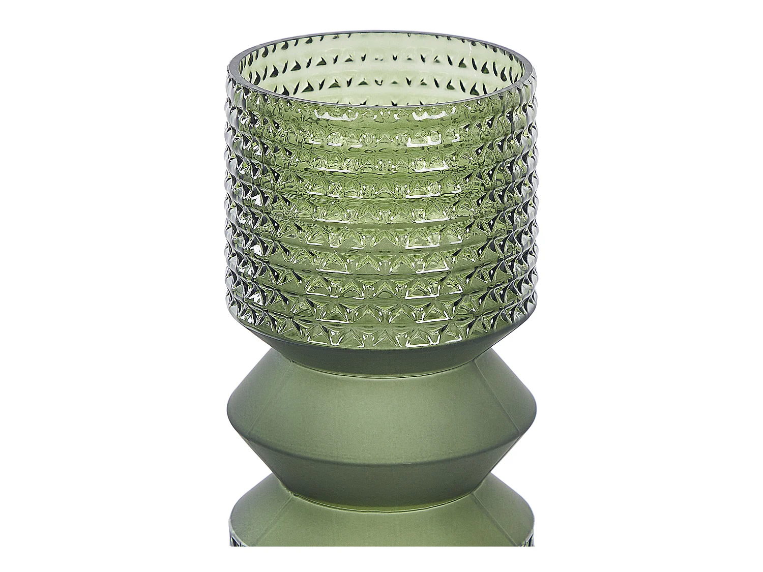 Bloemenvaas VRADETO Glas 26 cm Olijfgroen