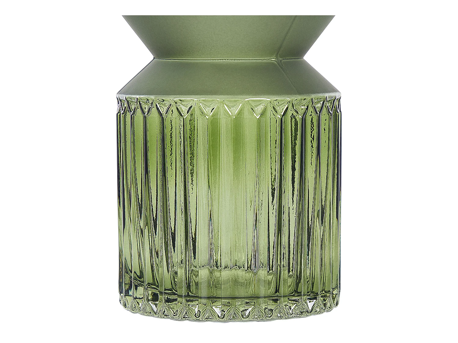 Bloemenvaas VRADETO Glas 26 cm Olijfgroen