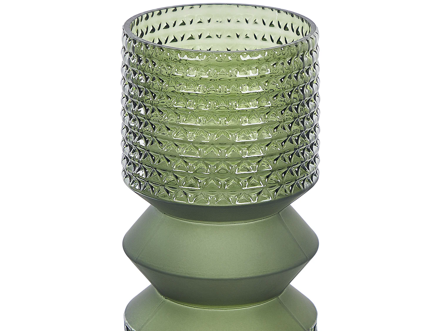 Bloemenvaas VRADETO Glas 26 cm Olijfgroen