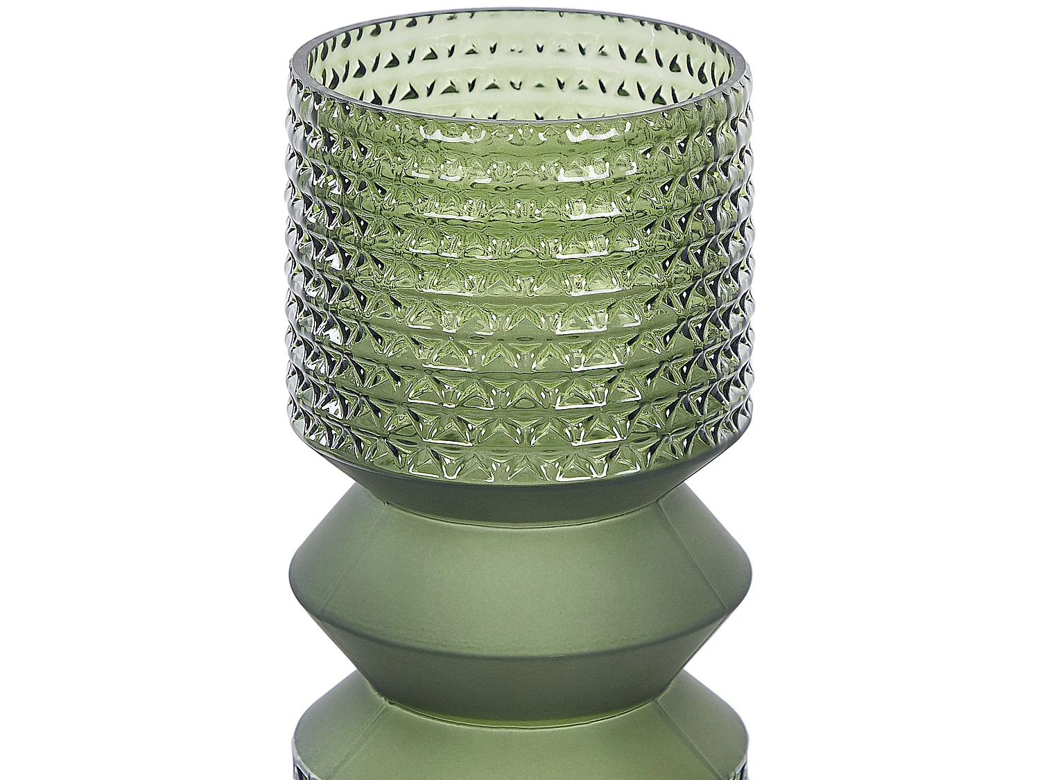 Vase à fleurs VRADETO Verre 26 cm Vert olive