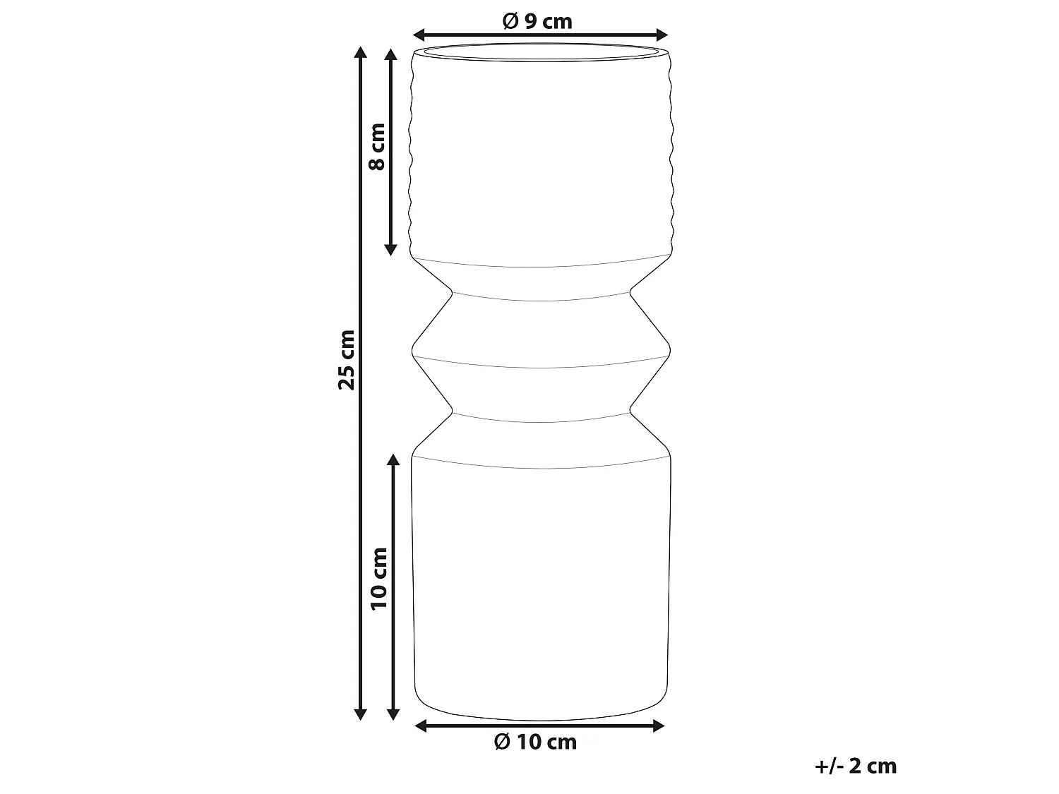 Vase à fleurs VRADETO Verre 26 cm Vert olive