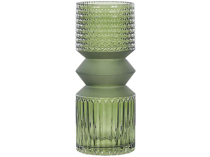 Bloemenvaas VRADETO Glas 26 cm Olijfgroen