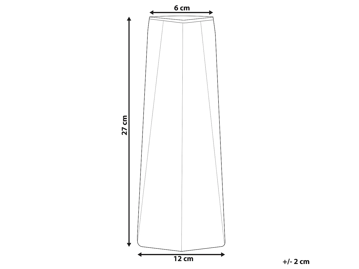 Vase à fleurs LILAIA Verre 27 cm Gris