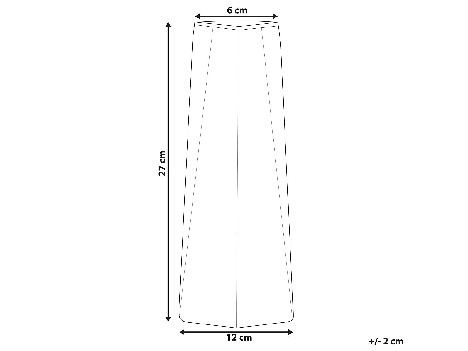 Vase à fleurs LILAIA Verre 27 cm Gris