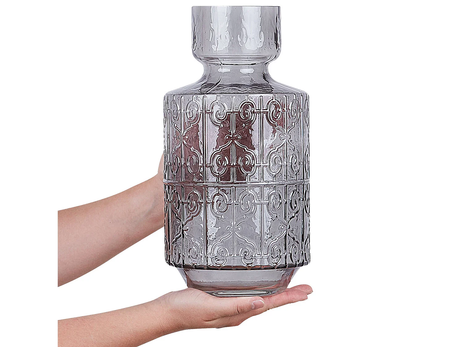 Vase à fleurs DIKELLA Verre 33 cm Gris