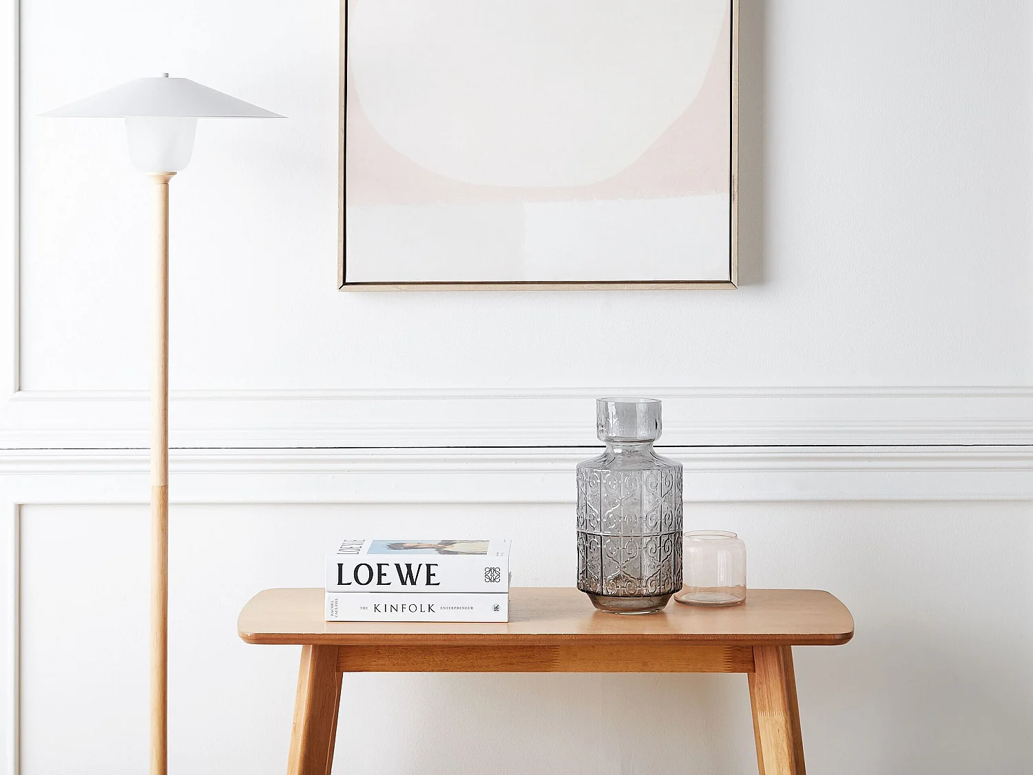 Jarro de flores DIKELLA Vidro 33 cm Cinzento