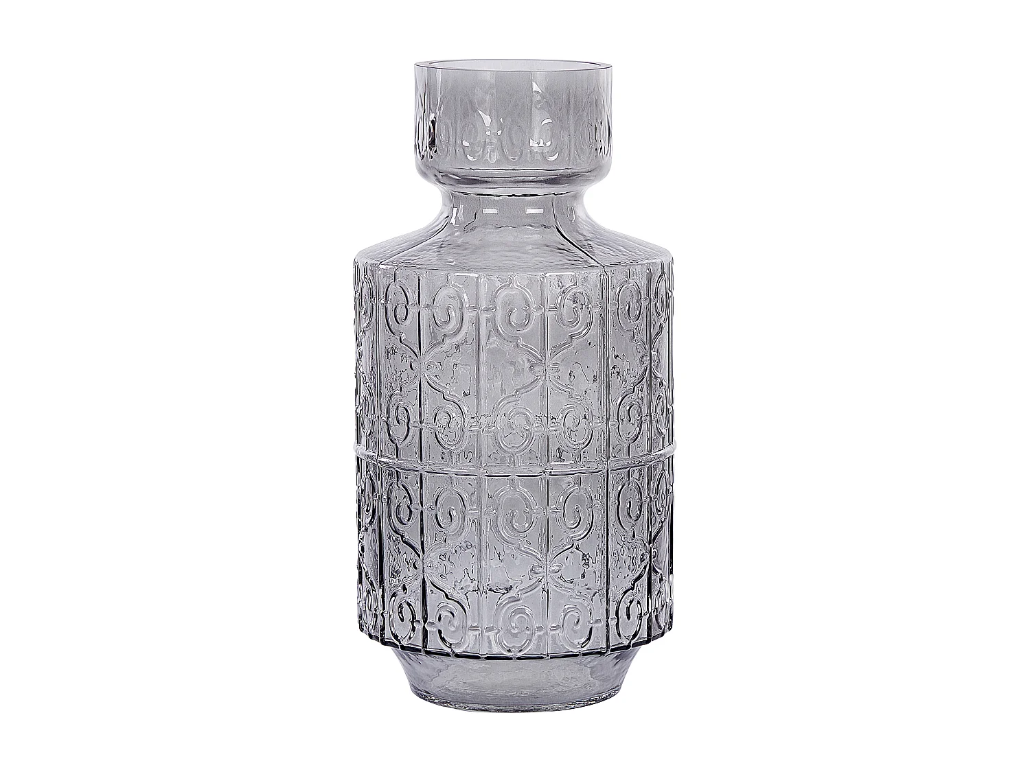 Vase à fleurs DIKELLA Verre 33 cm Gris