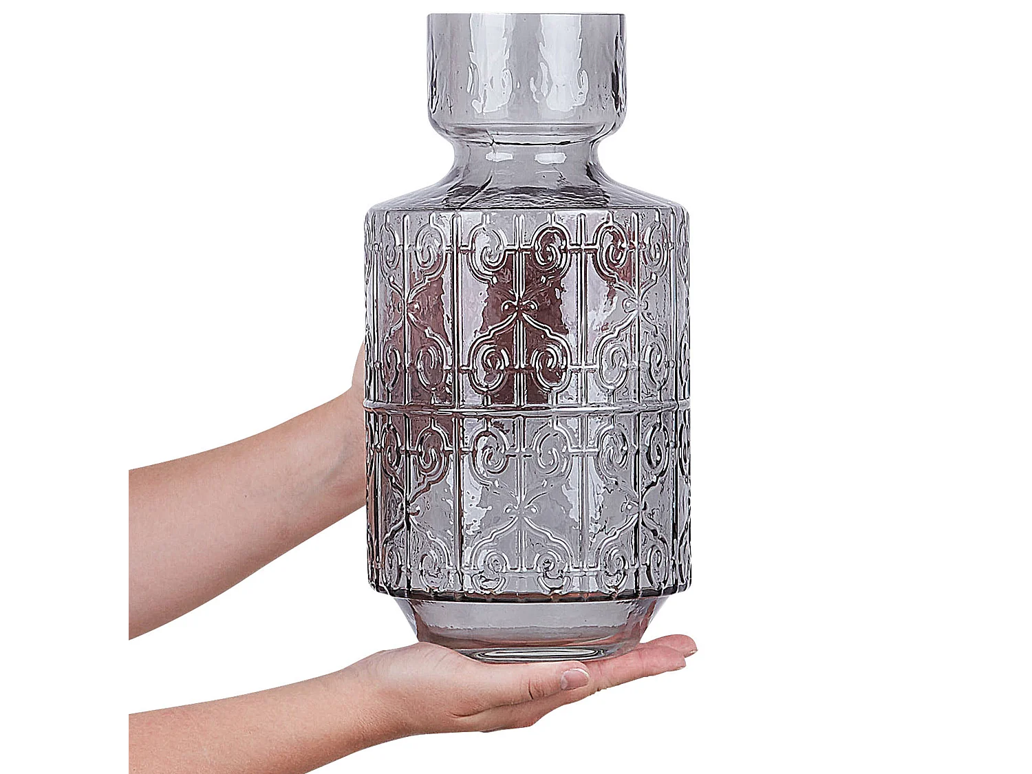 Vase à fleurs DIKELLA Verre 33 cm Gris