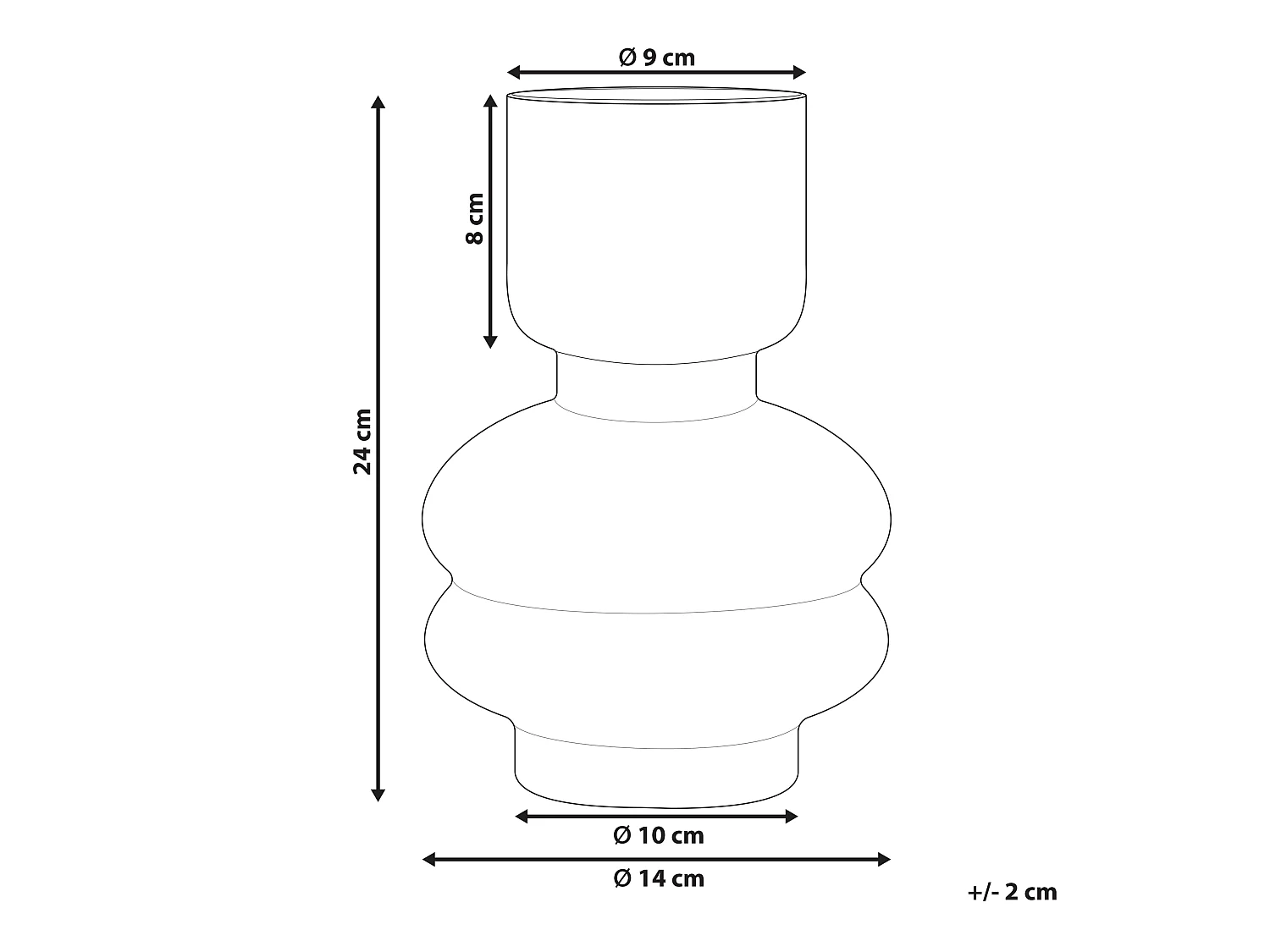 Vaso da fiori RODIA Vetro 24 cm Trasparente