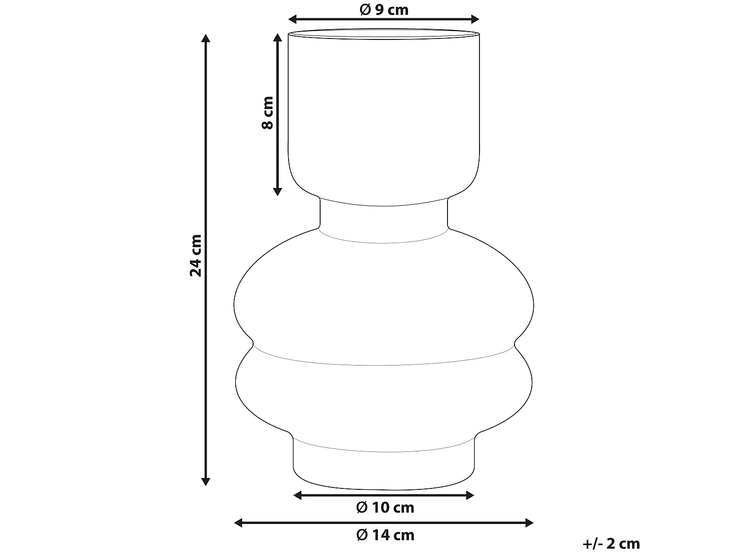 Vase à fleurs RODIA Verre 24 cm Transparent
