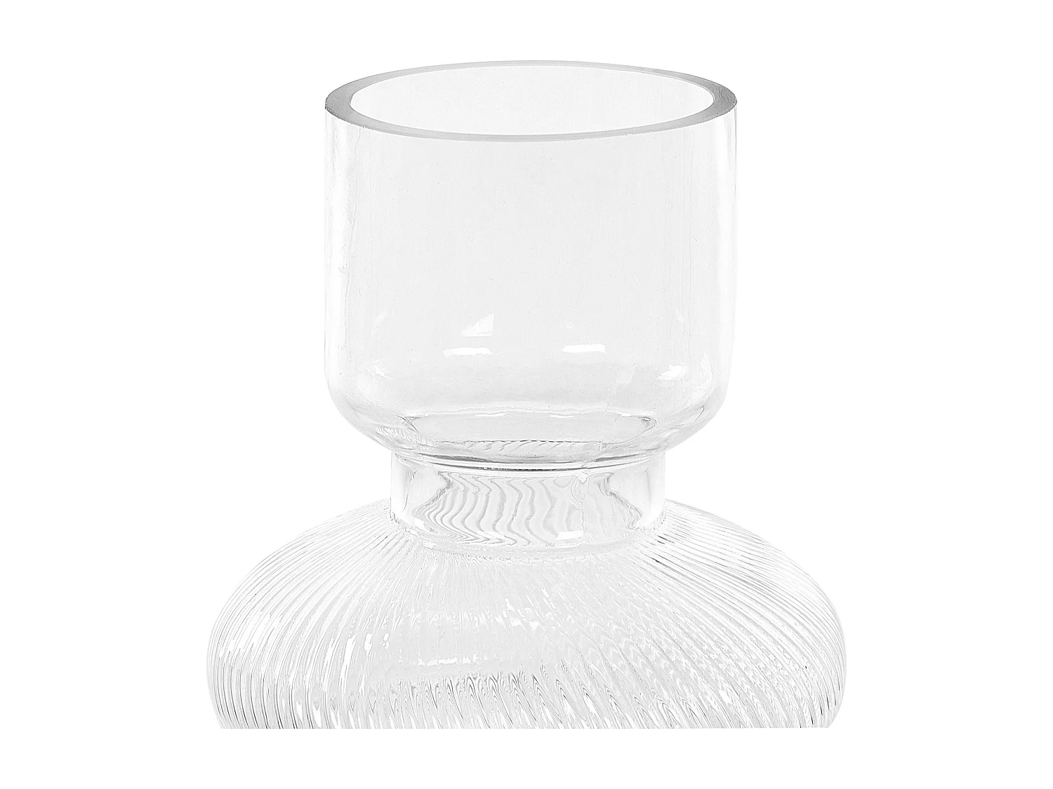 Deko Blumenvase Glas transparent 24 cm organische Form mit schmalem Hals Rodia