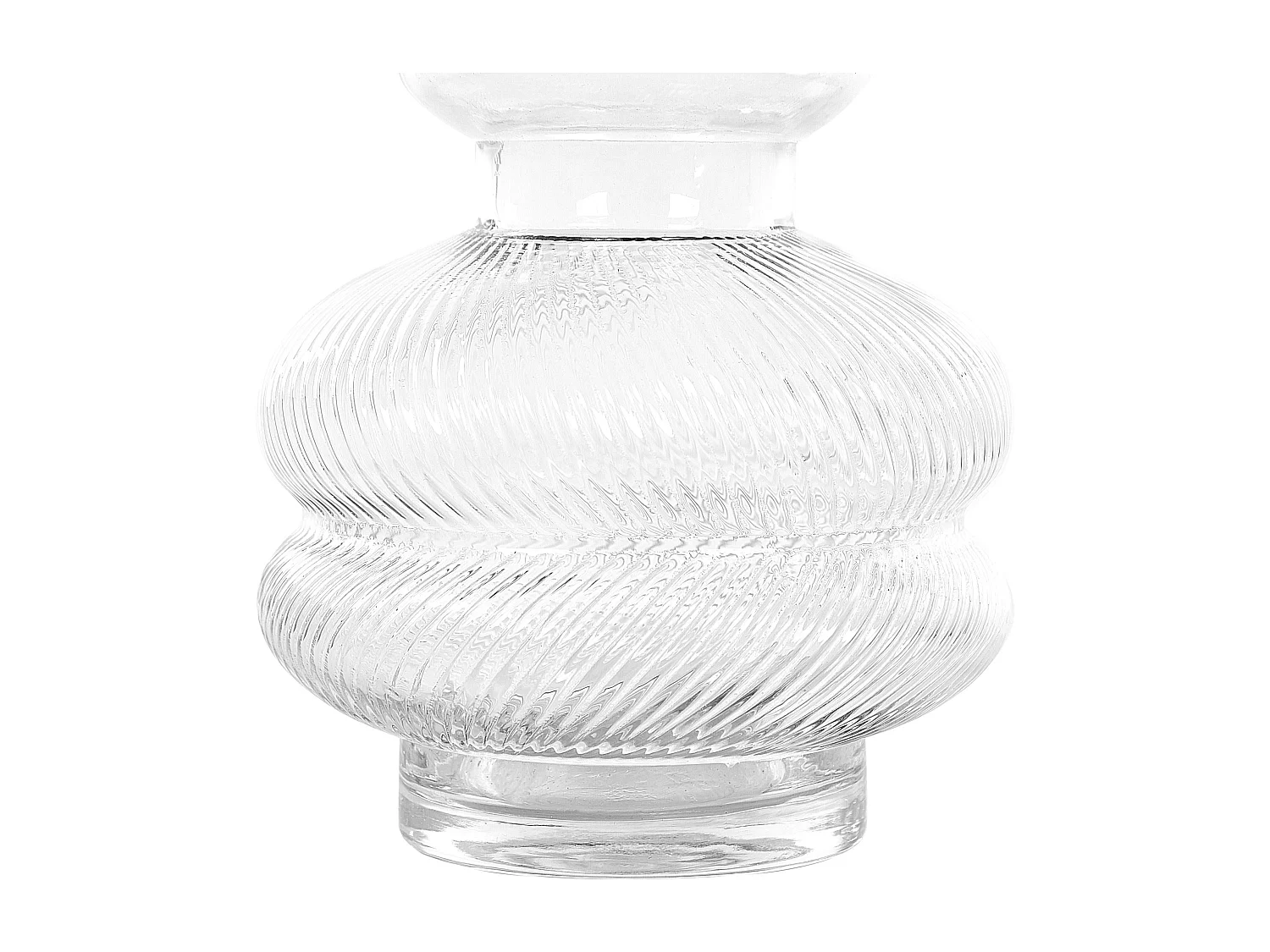 Deko Blumenvase Glas transparent 24 cm organische Form mit schmalem Hals Rodia