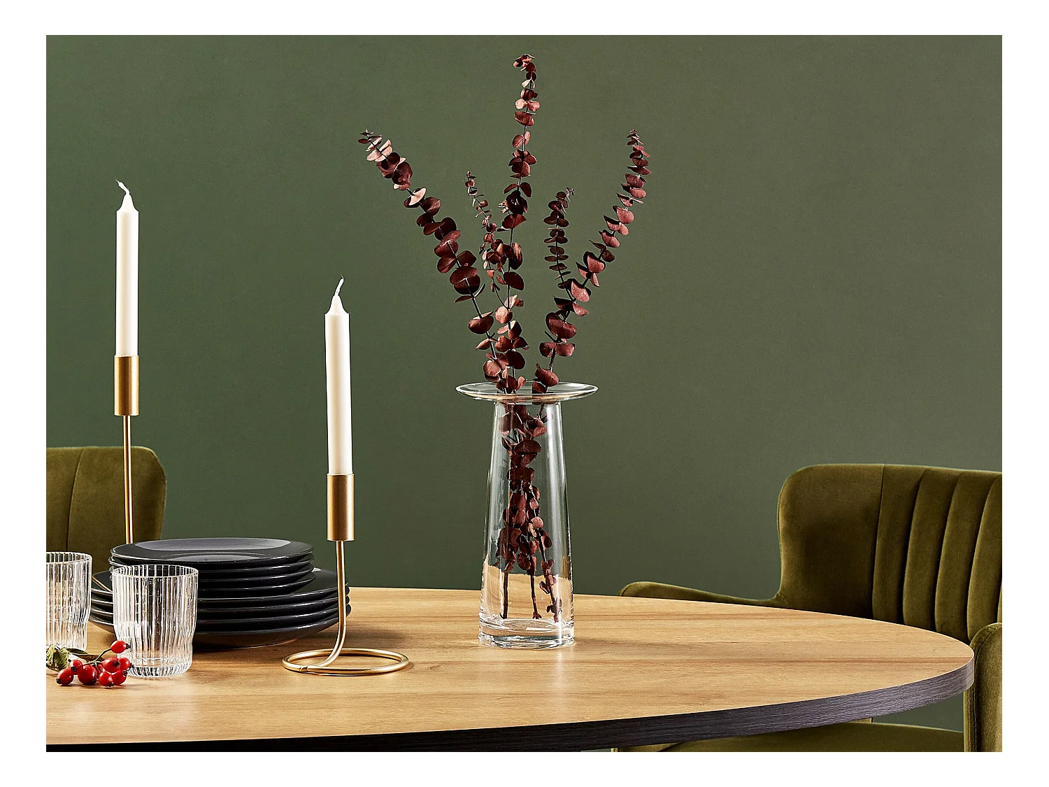 Jarro de flores MANNA Vidro 26 cm Transparente