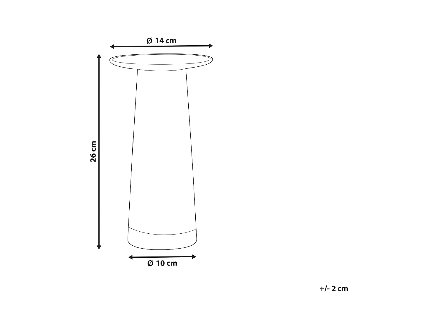 Jarro de flores MANNA Vidro 26 cm Transparente