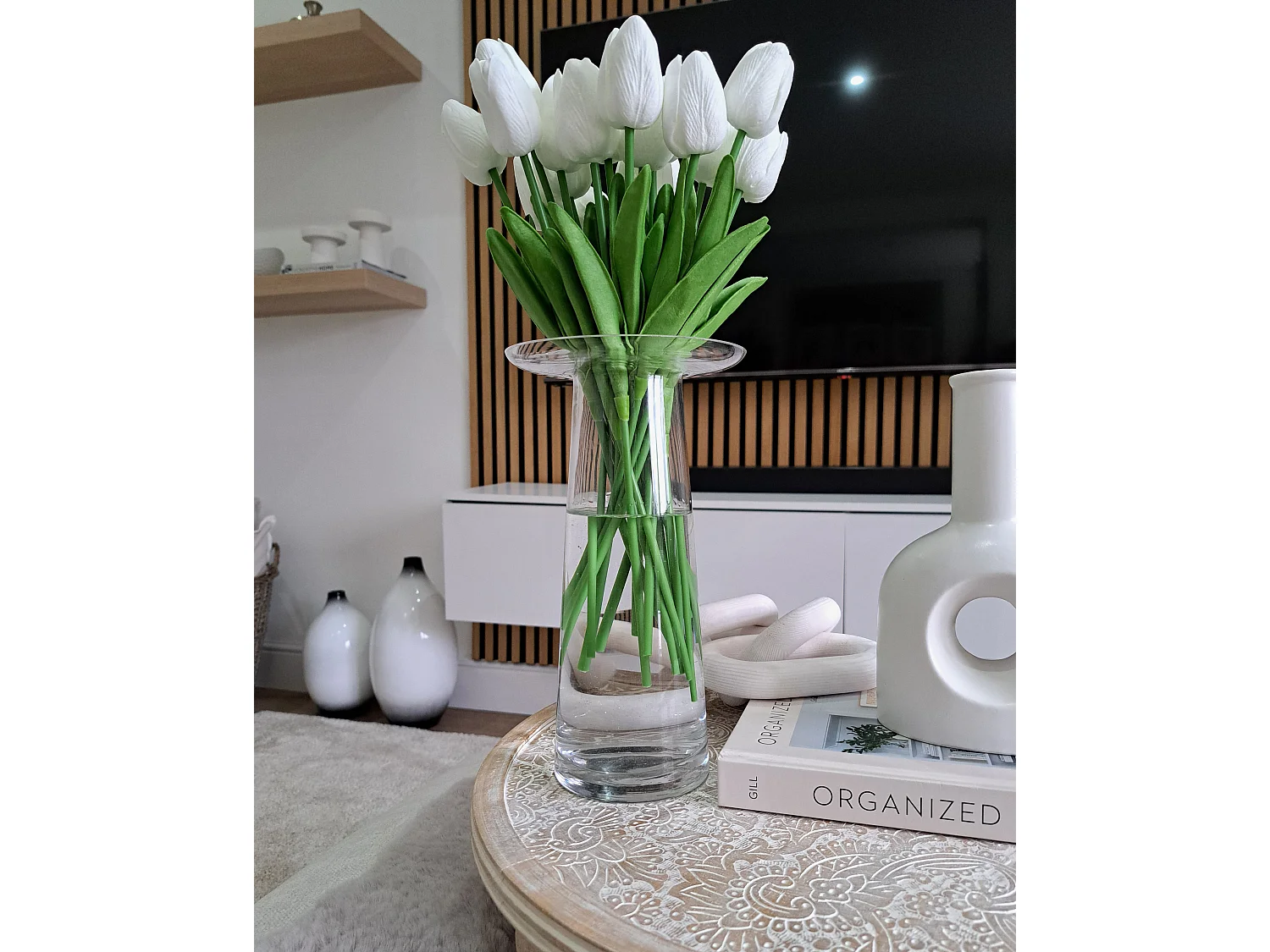 Blumenvase MANNA Glas 26 cm Transparent
