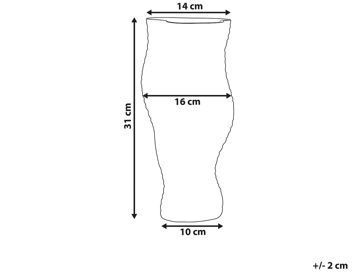 Bloemenvaas DYTIKO Glas 31 cm Grijs