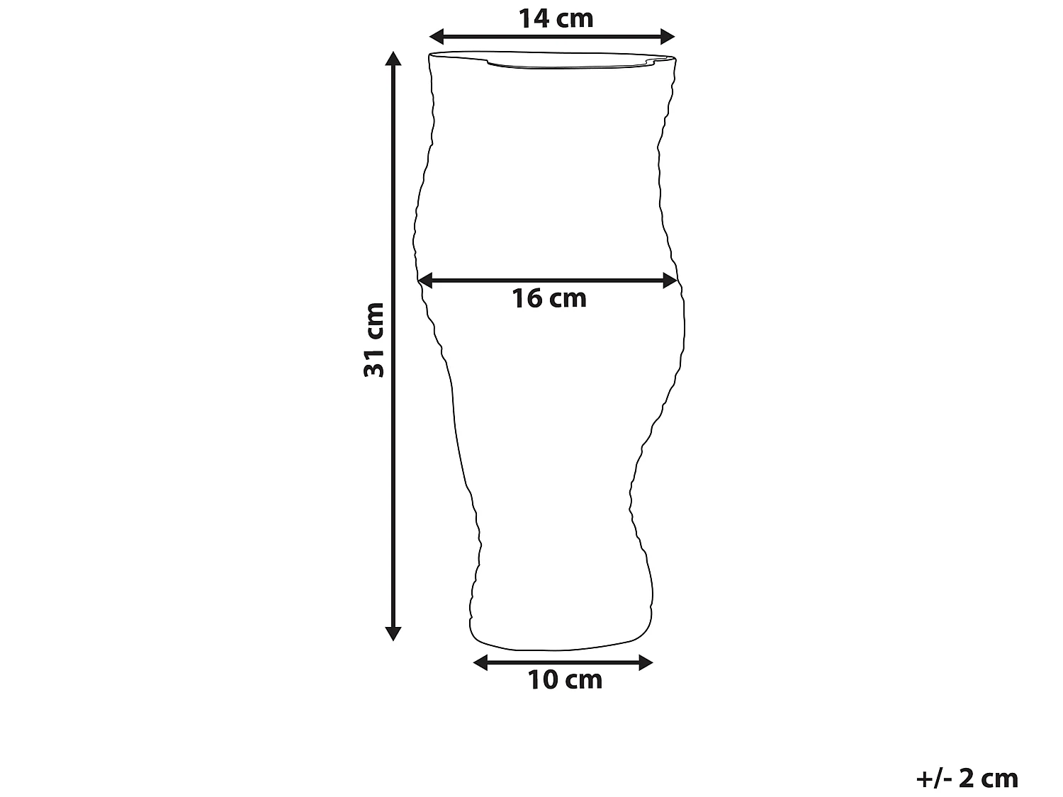 Vase à fleurs DYTIKO Verre 31 cm Gris