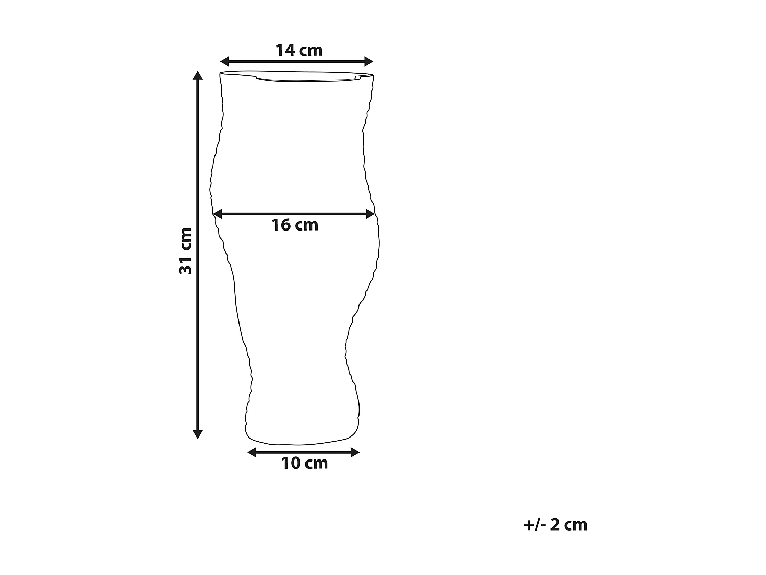 Vase à fleurs DYTIKO Verre 31 cm Gris