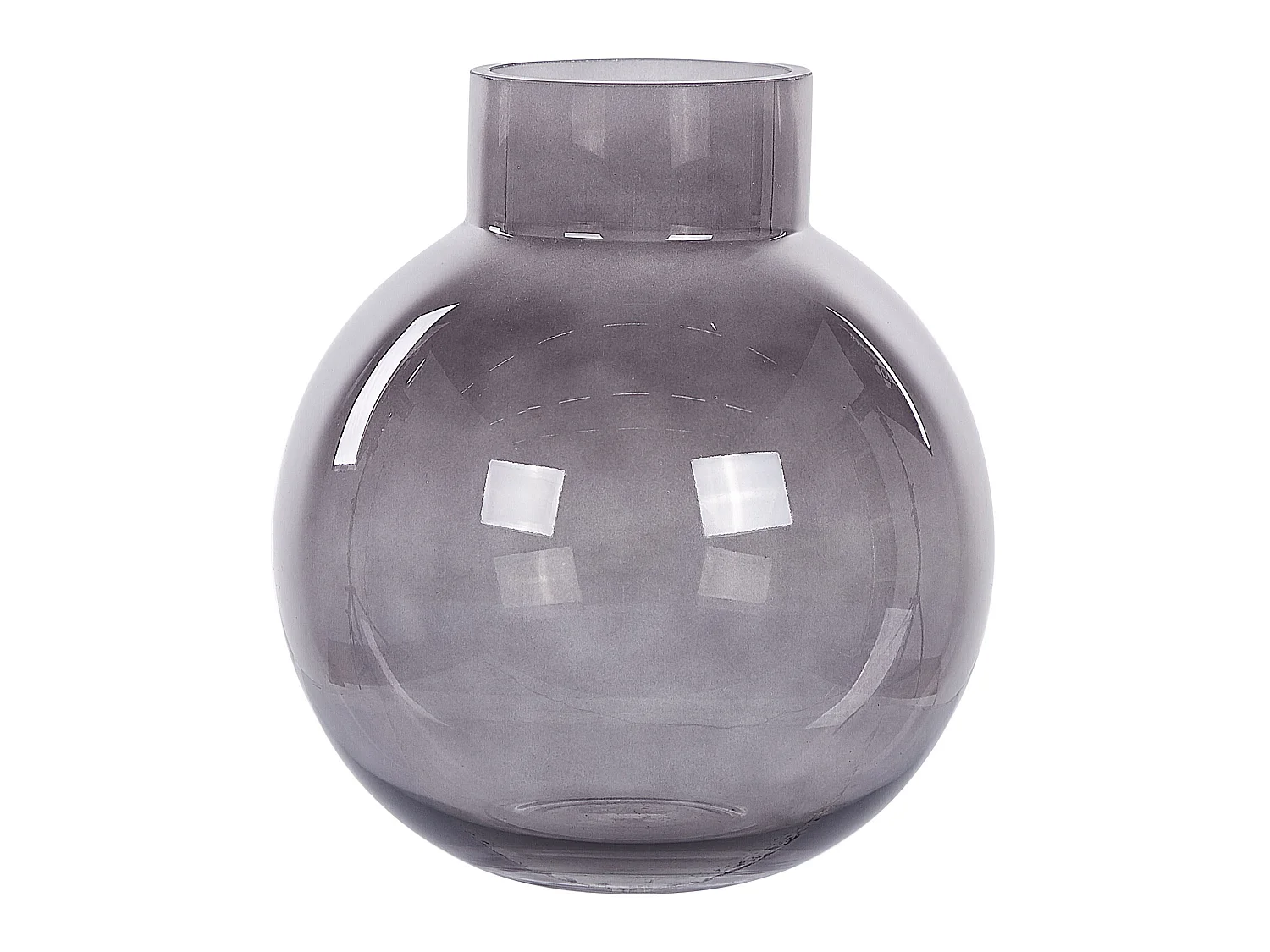 Wazon na kwiaty POLYDROSOS Szkło 22 cm Szary