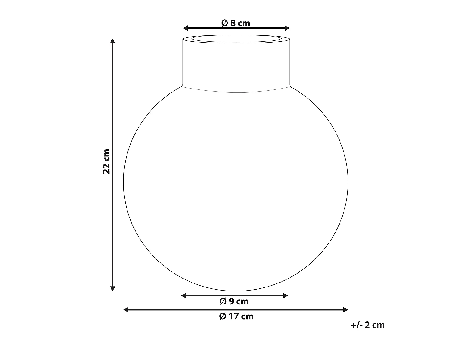 Wazon na kwiaty POLYDROSOS Szkło 22 cm Szary