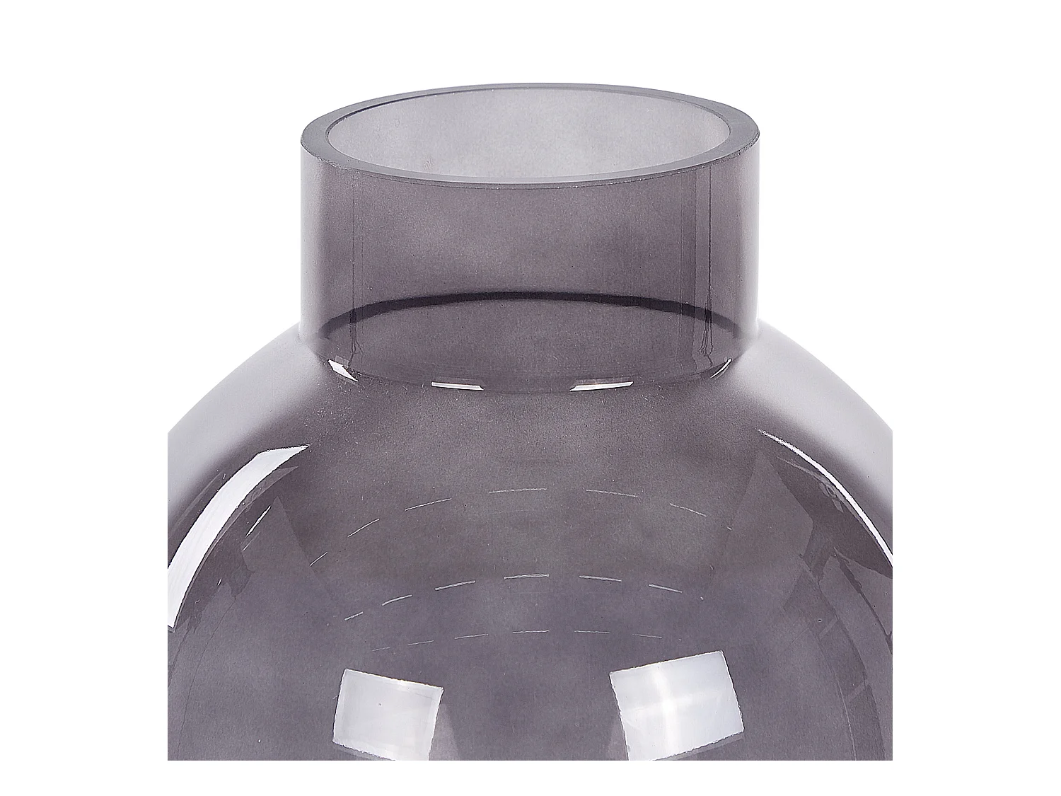 Jarrón para flores POLYDROSOS Vidrio 22 cm Gris