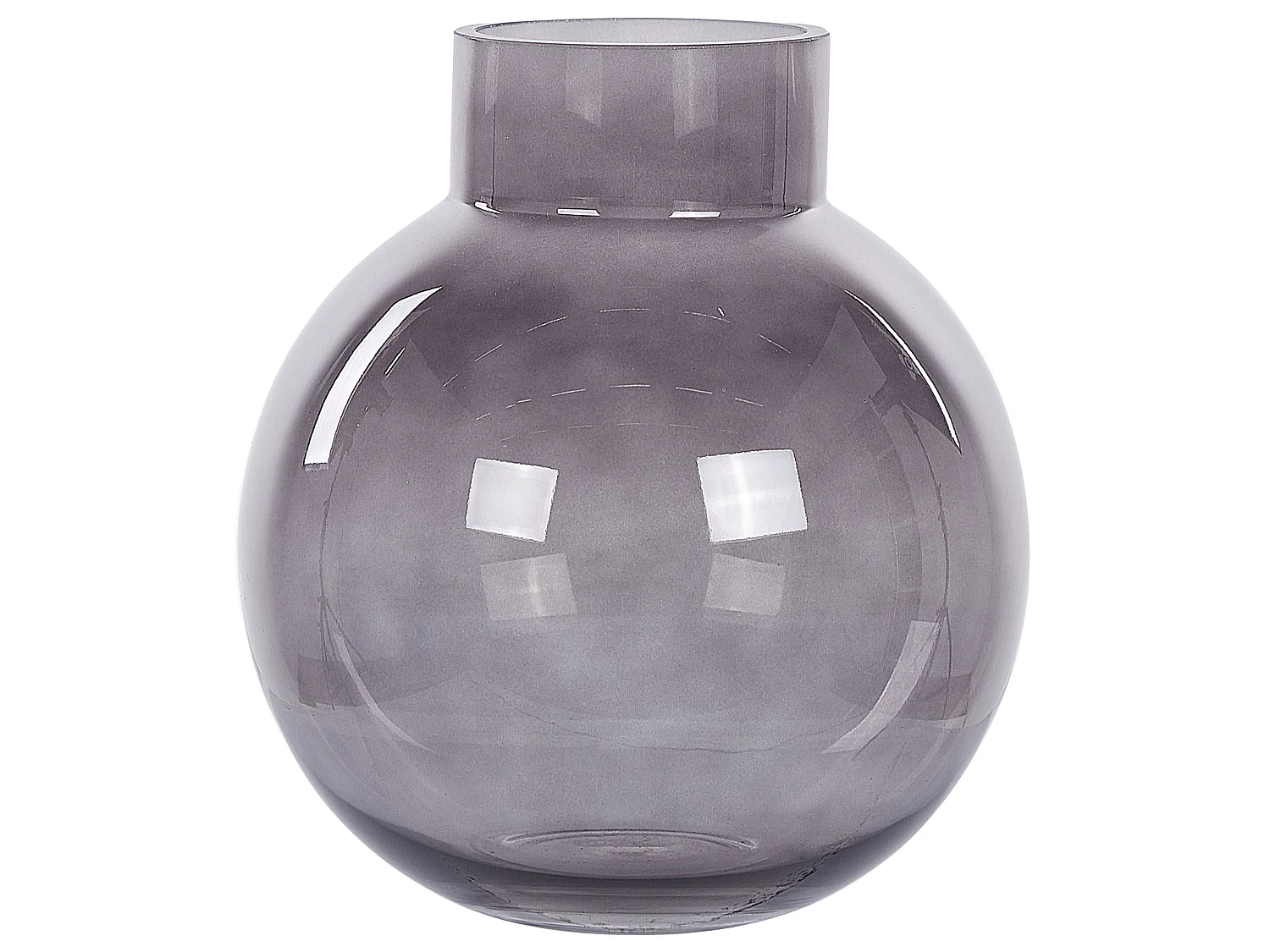 Blumenvase POLYDROSOS Glas 22 cm Grau