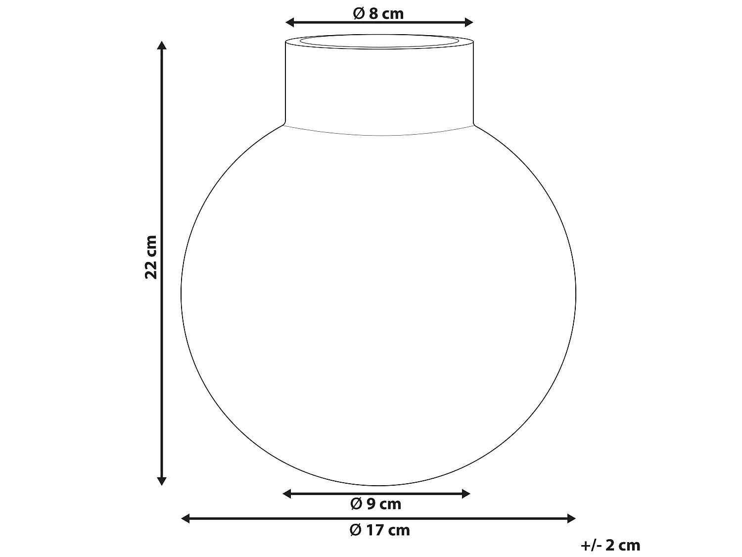 Blumenvase POLYDROSOS Glas 22 cm Grau