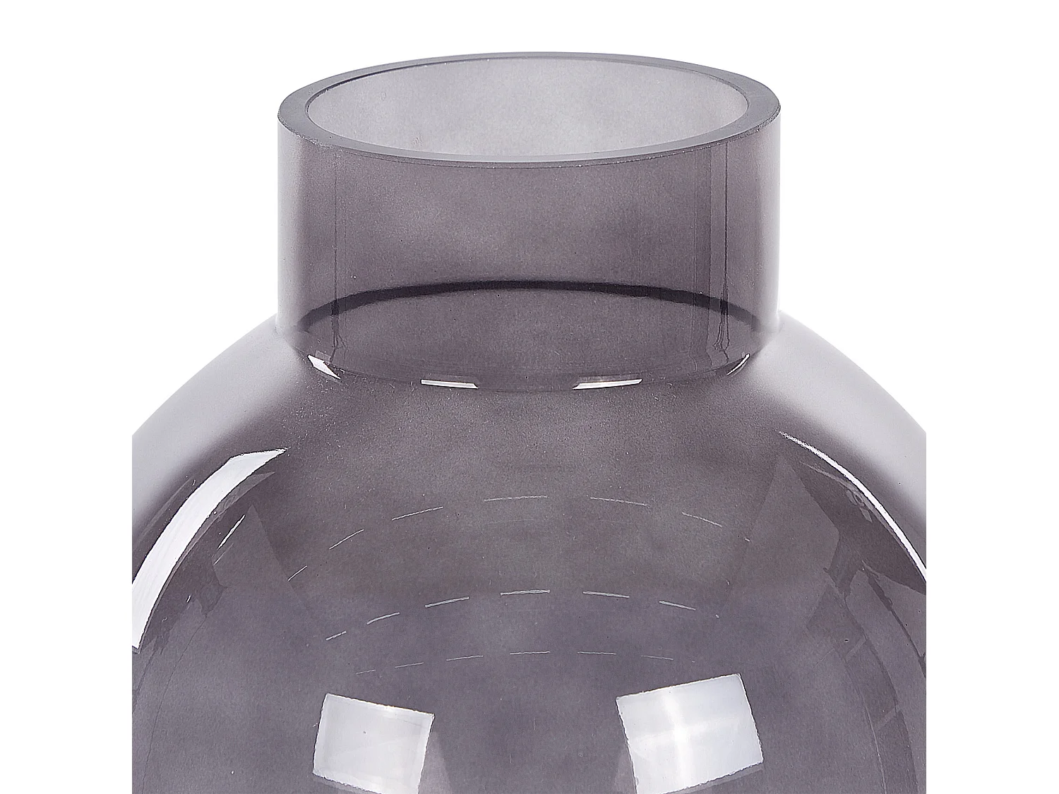 Blumenvase POLYDROSOS Glas 22 cm Grau