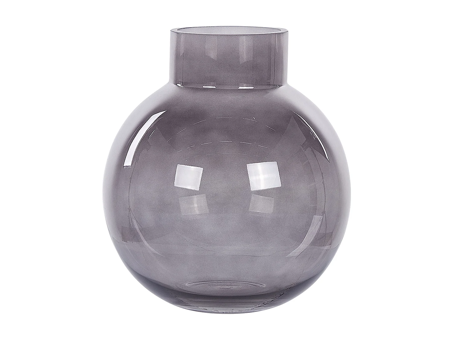 Blumenvase POLYDROSOS Glas 22 cm Grau
