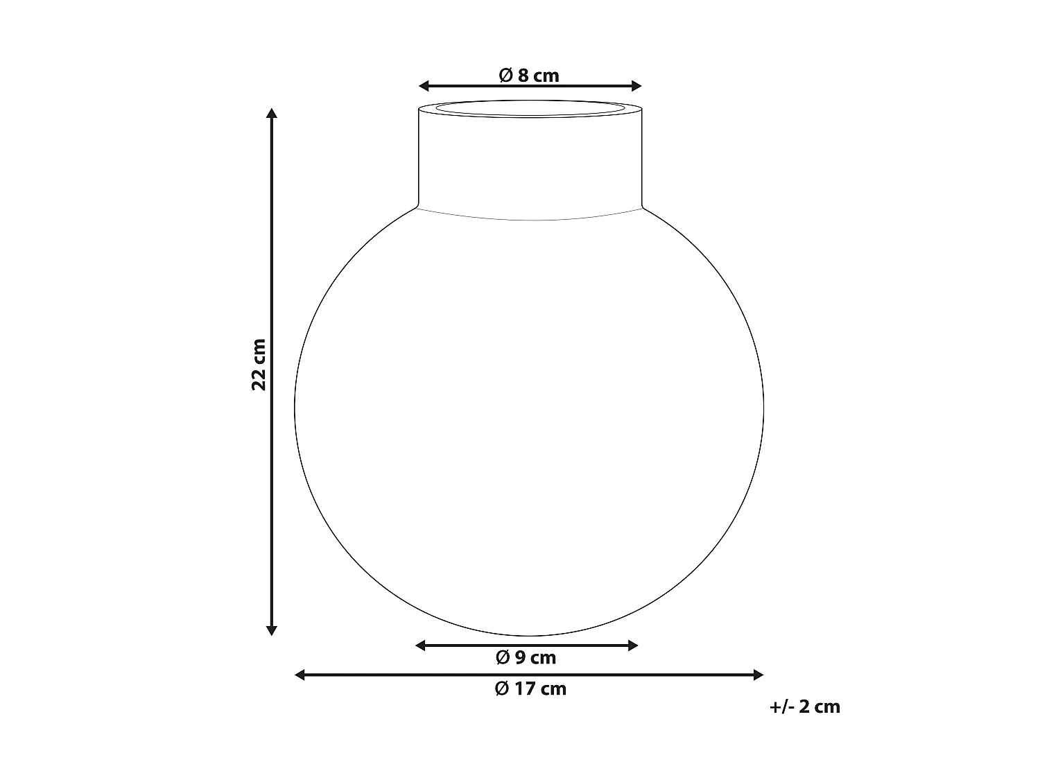 Blumenvase POLYDROSOS Glas 22 cm Grau
