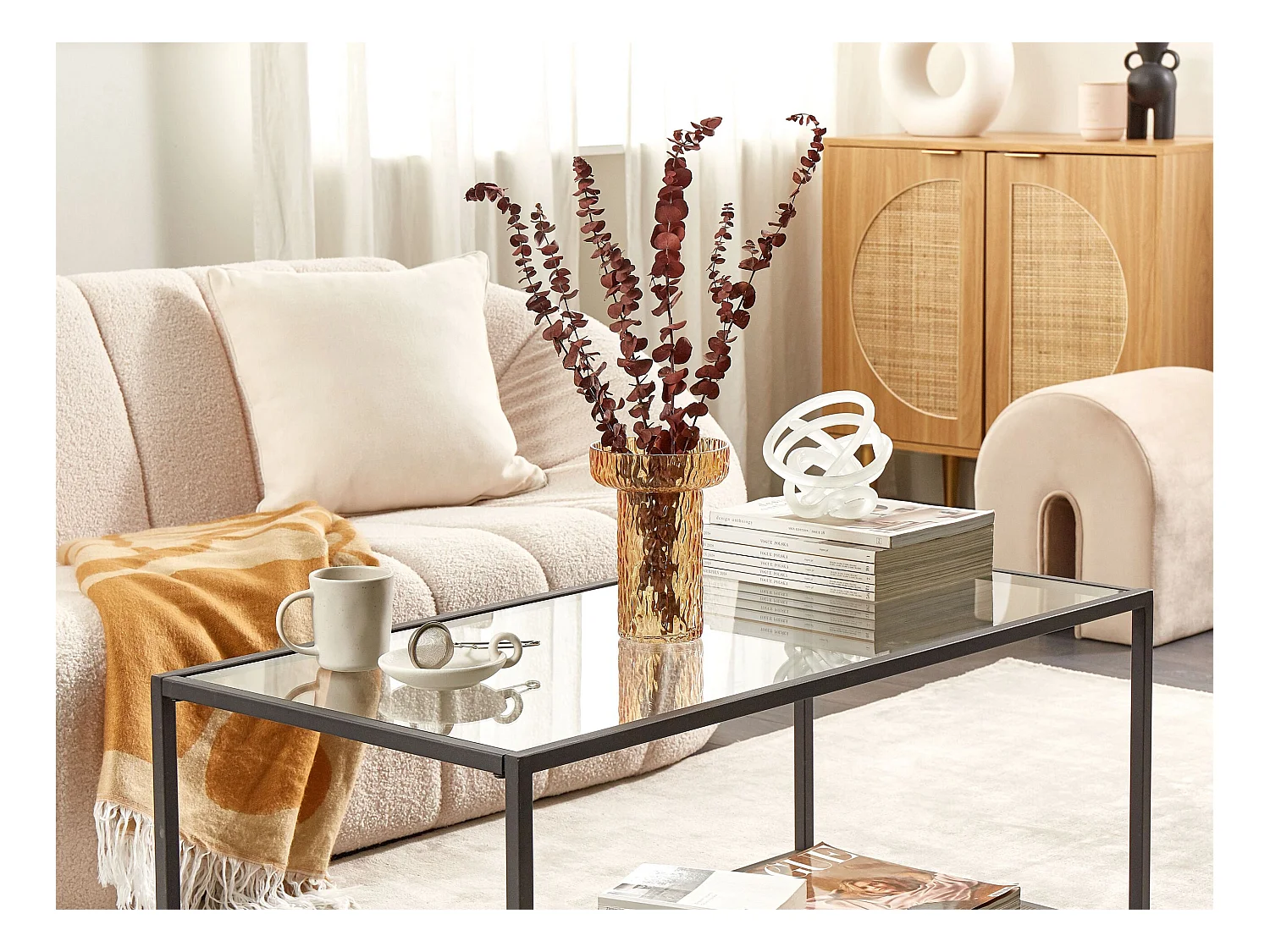 Blumenvase PLATANIA Glas 20 cm Orange