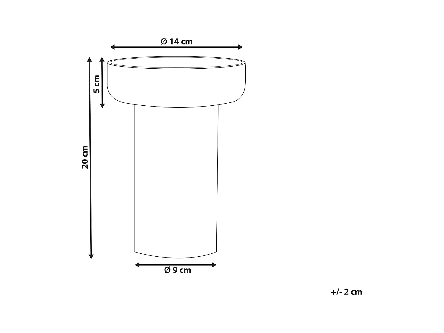 Wazon na kwiaty PLATANIA Szkło 20 cm Pomarańczowy