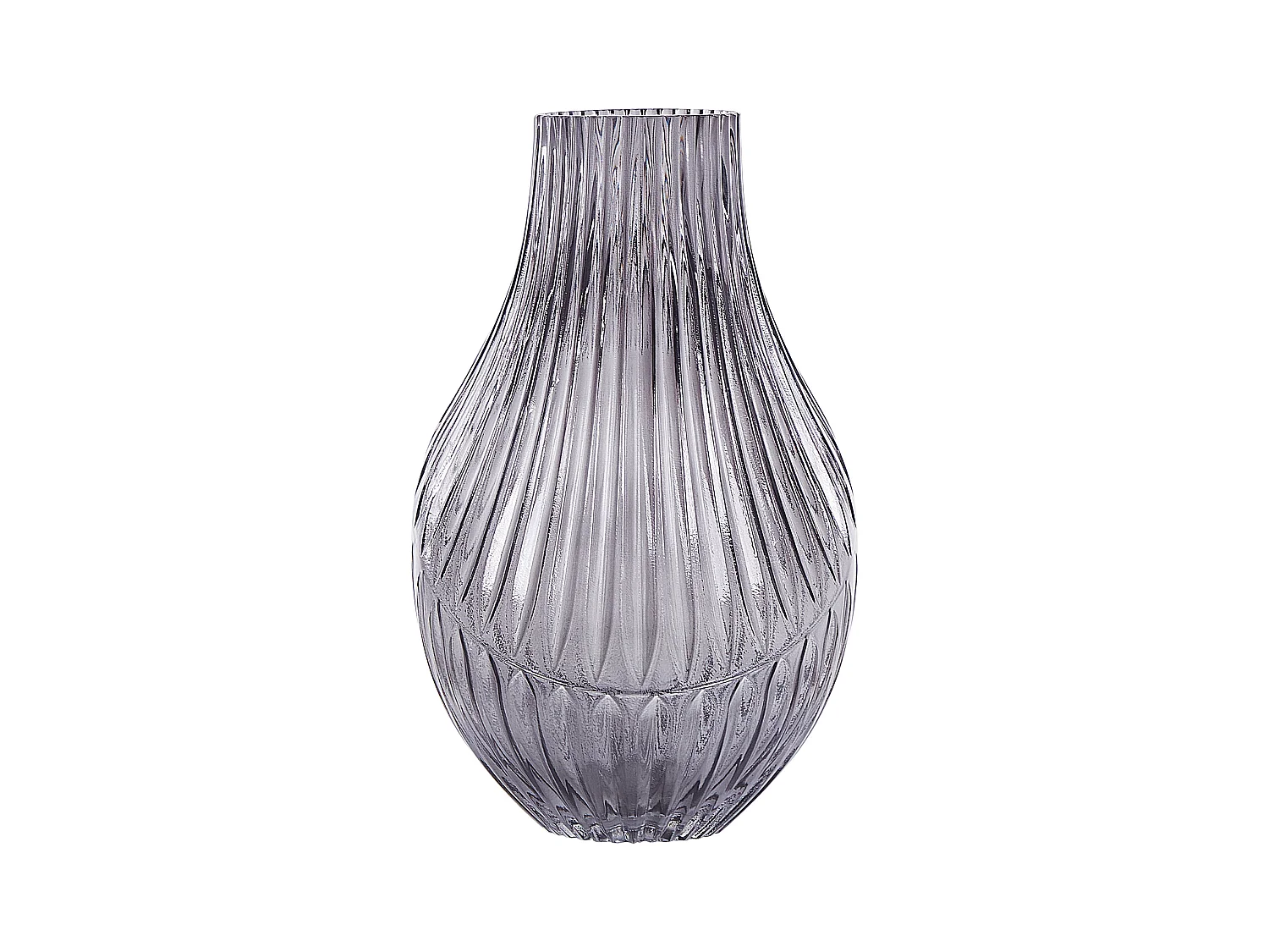Blumenvase MYRSINA Glas 36 cm Grau