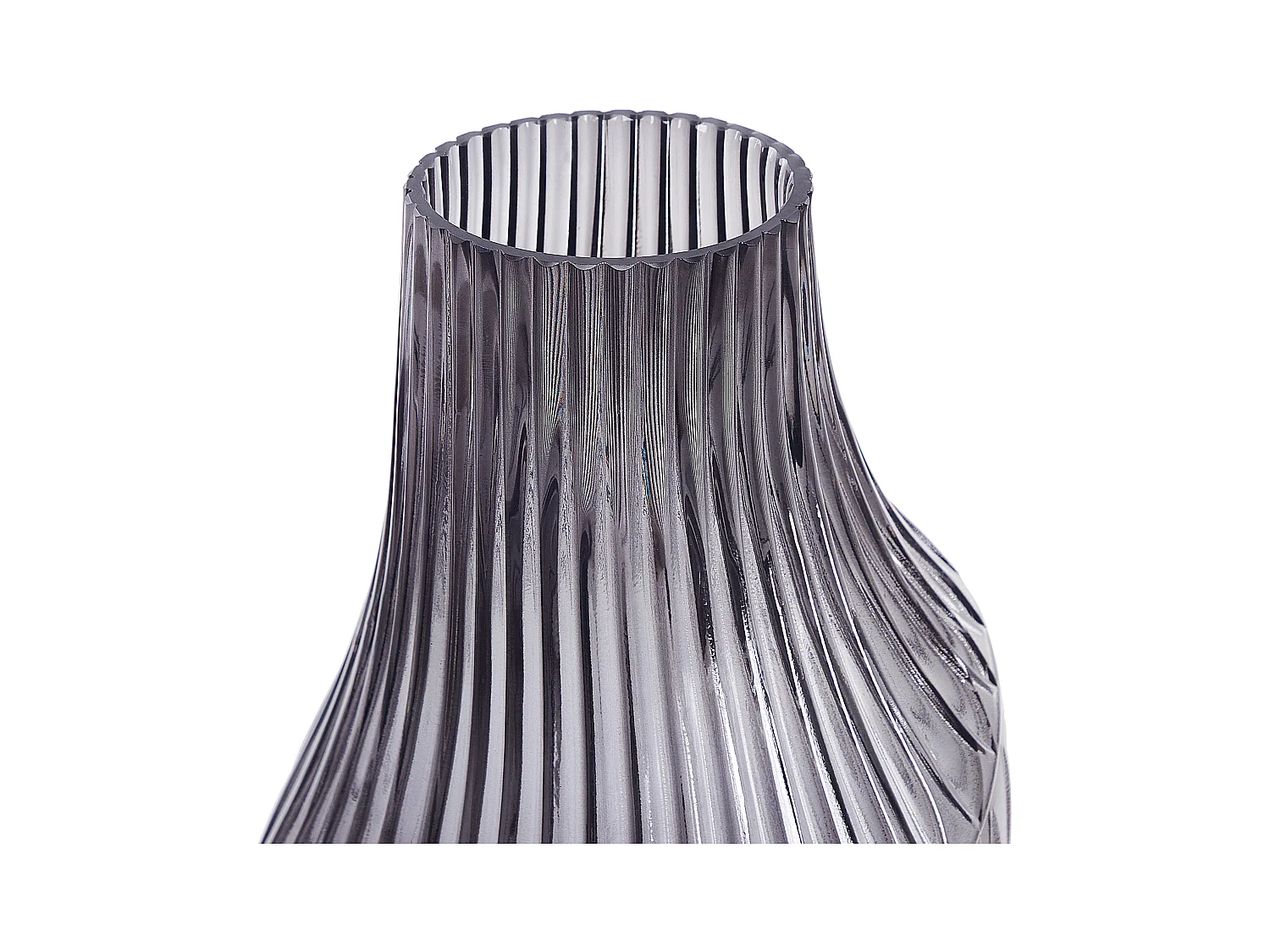 Blumenvase MYRSINA Glas 36 cm Grau