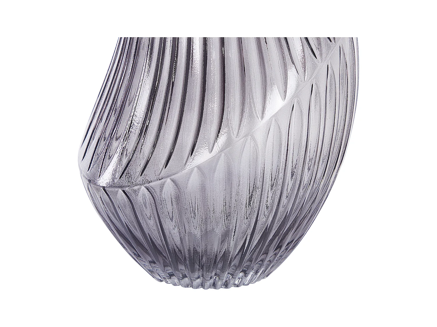 Blumenvase MYRSINA Glas 36 cm Grau