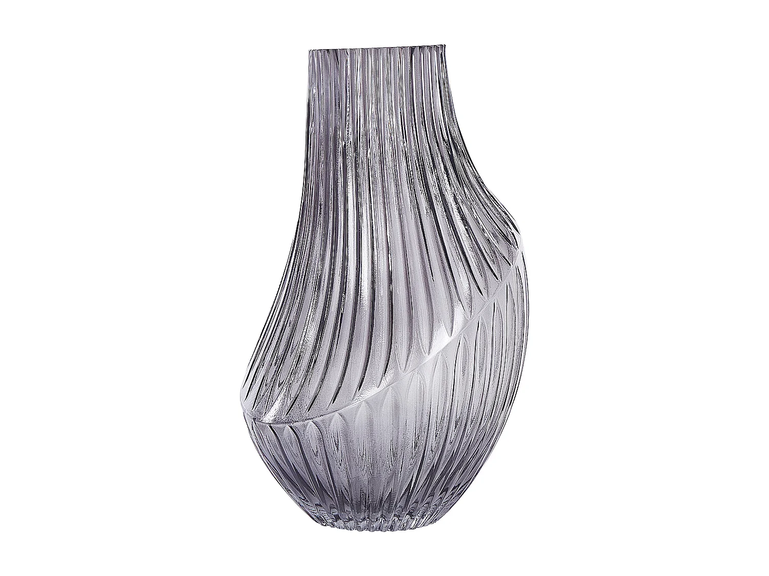 Bloemenvaas MYRSINA Glas 36 cm Grijs