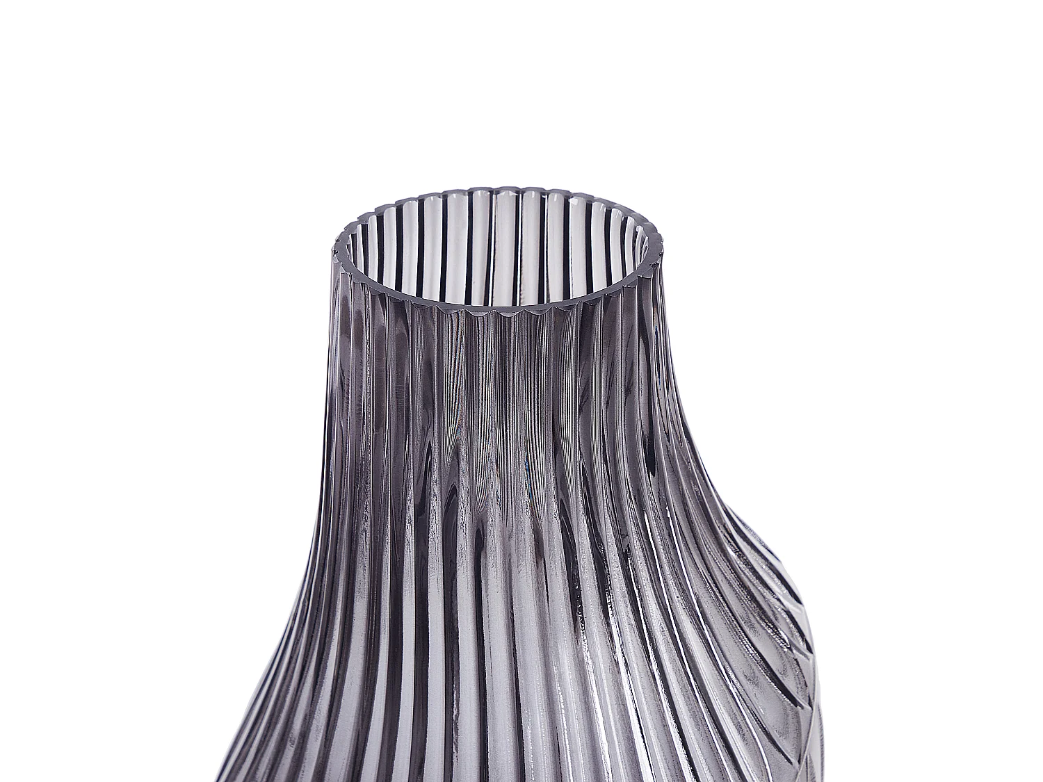 Bloemenvaas MYRSINA Glas 36 cm Grijs