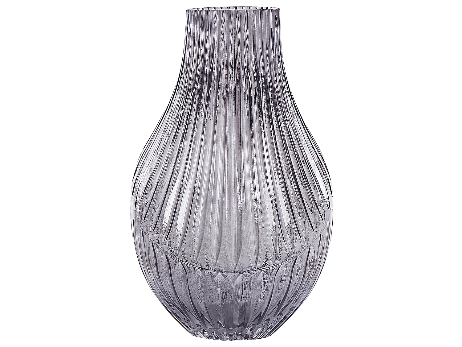 Bloemenvaas MYRSINA Glas 36 cm Grijs