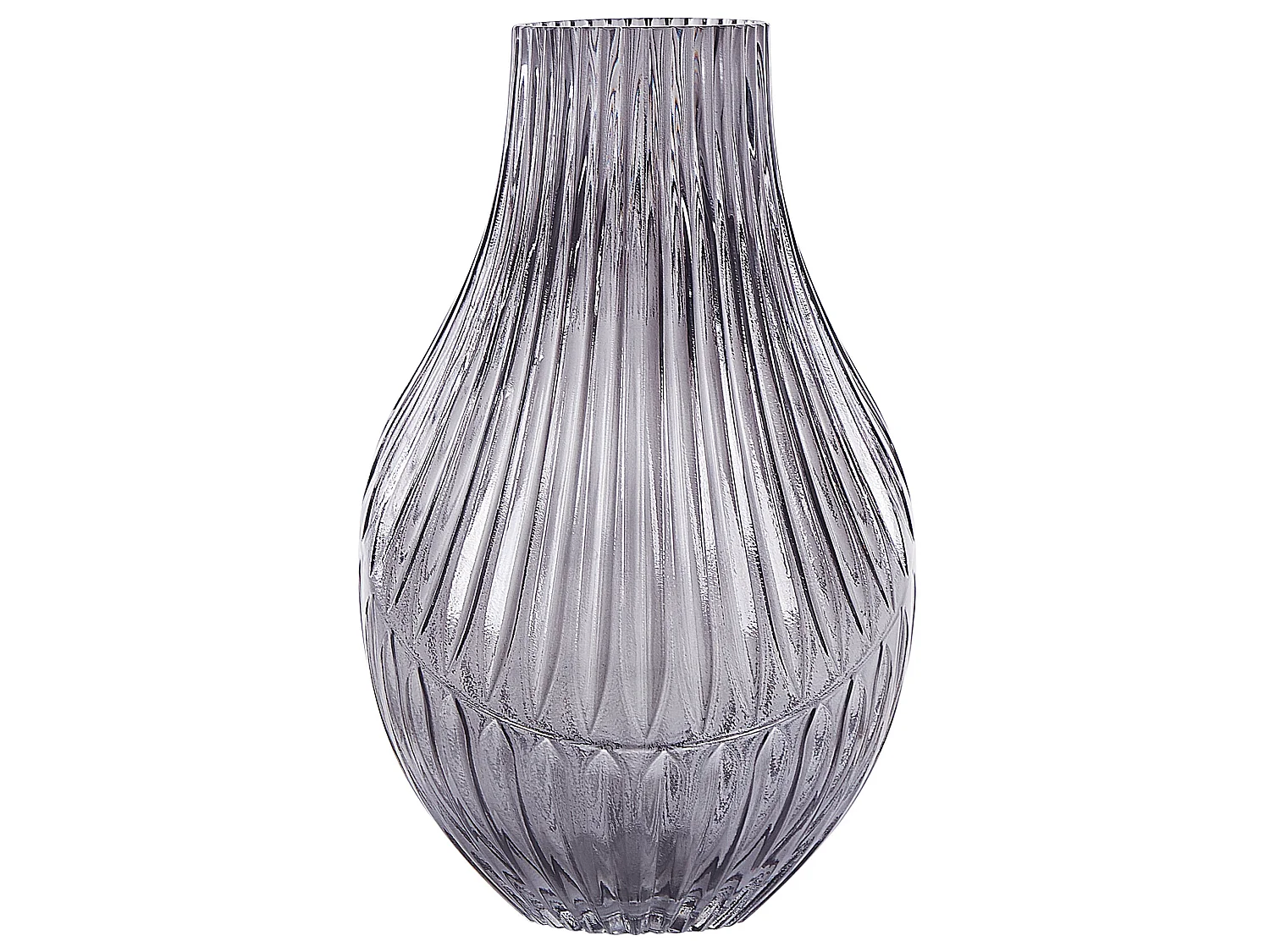 Vase à fleurs MYRSINA Verre 36 cm Gris