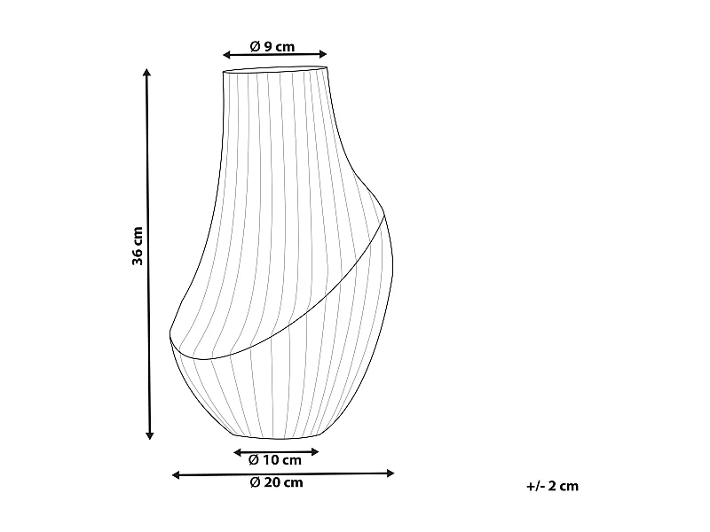 Jarrón para flores MYRSINA Vidrio 36 cm Gris