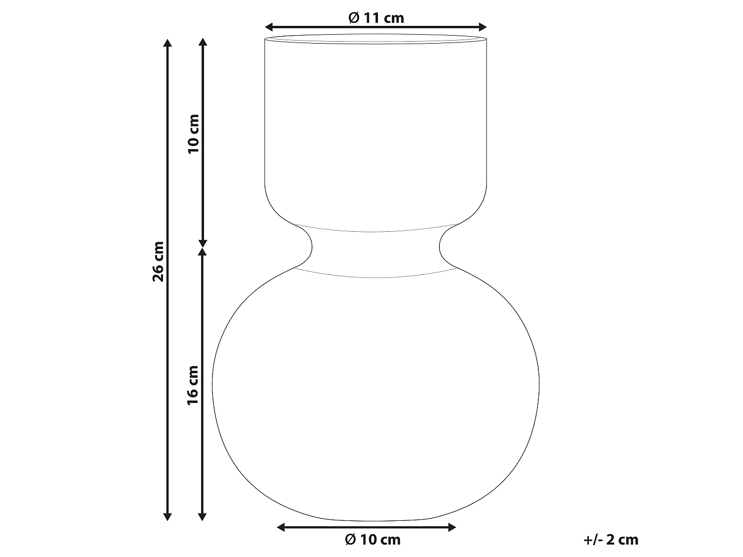 Jarrón para flores THETIDIO Vidrio 26 cm Violeta