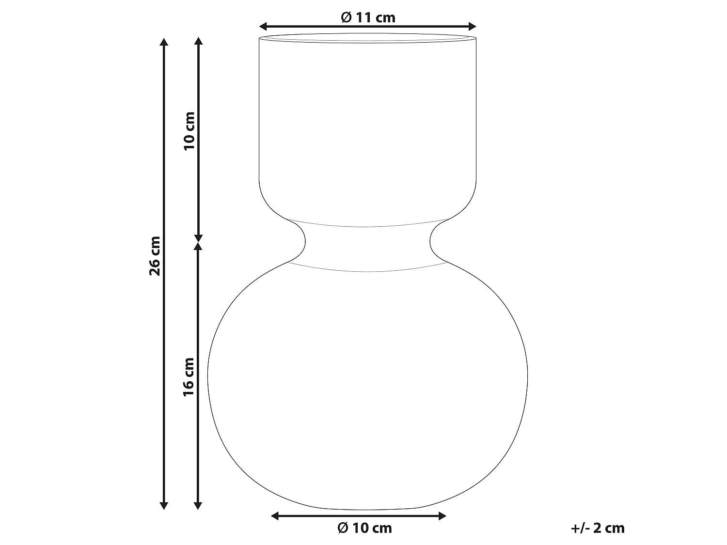 Bloemenvaas THETIDIO Glas 26 cm Paars