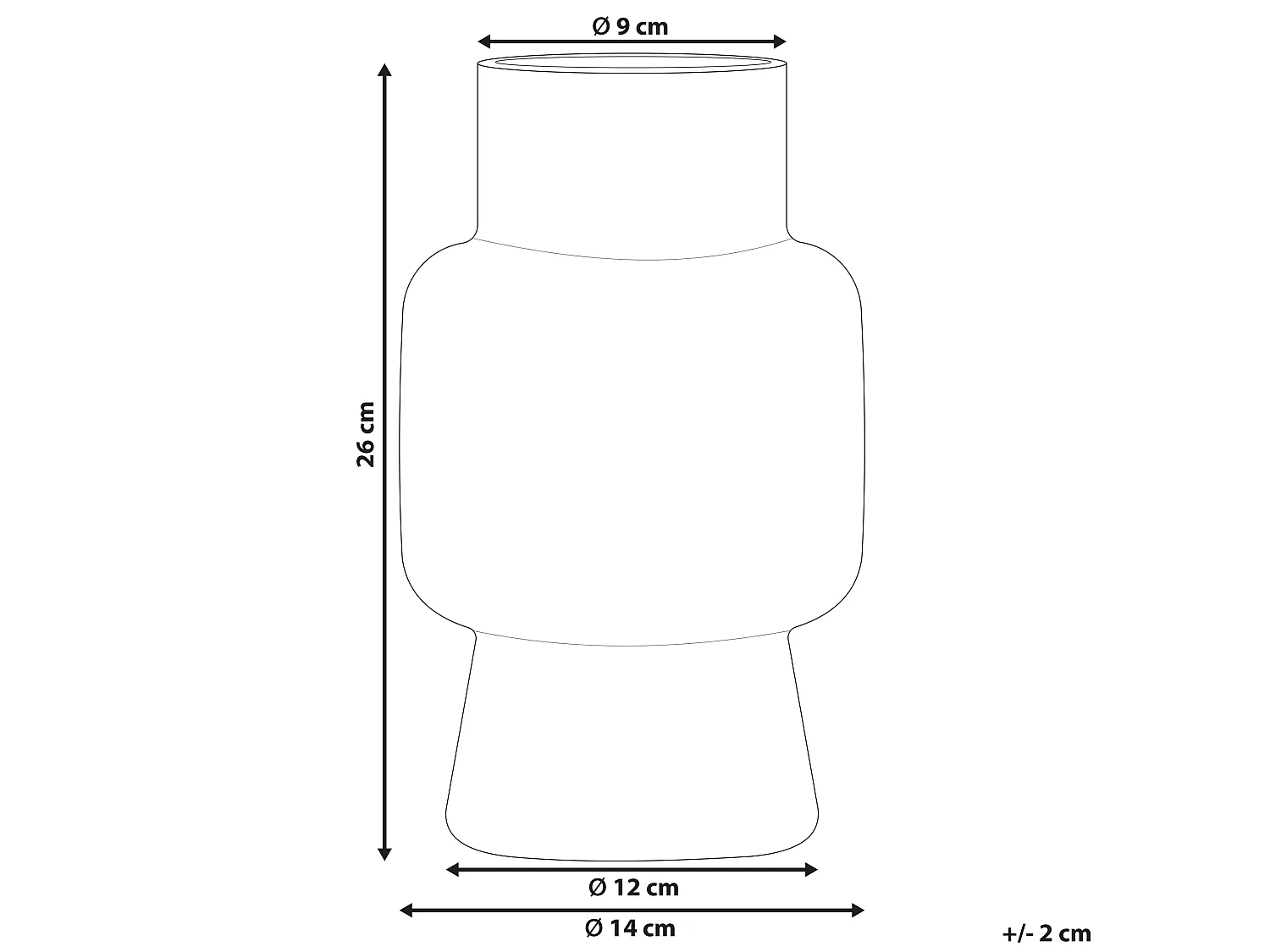 Jarro de flores MEGALO Vidro 26 cm Cinzento
